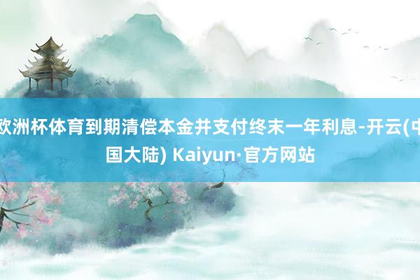 欧洲杯体育到期清偿本金并支付终末一年利息-开云(中国大陆) Kaiyun·官方网站