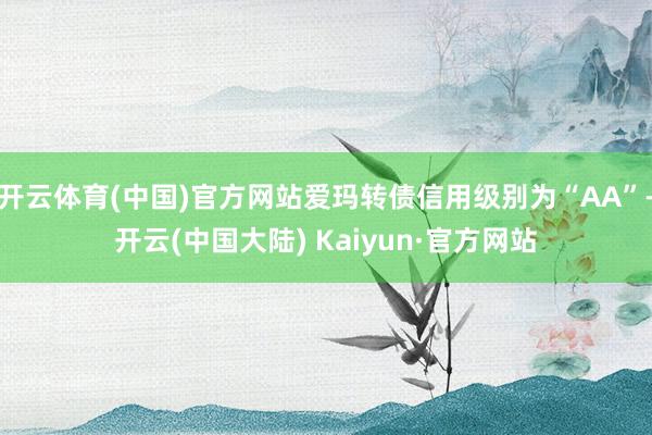 开云体育(中国)官方网站爱玛转债信用级别为“AA”-开云(中国大陆) Kaiyun·官方网站