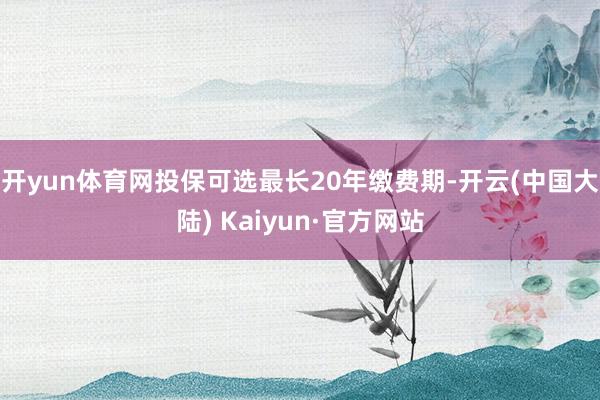 开yun体育网投保可选最长20年缴费期-开云(中国大陆) Kaiyun·官方网站