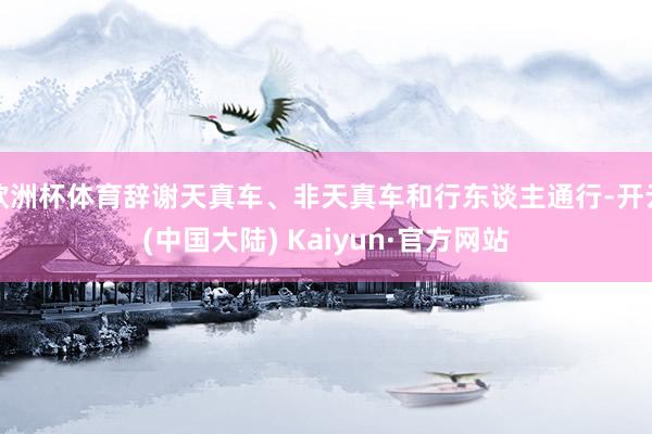 欧洲杯体育辞谢天真车、非天真车和行东谈主通行-开云(中国大陆) Kaiyun·官方网站