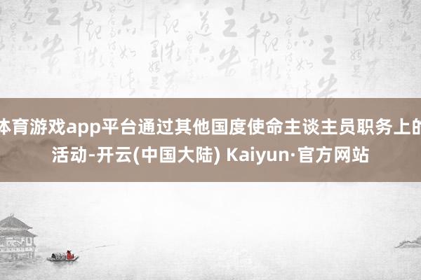 体育游戏app平台通过其他国度使命主谈主员职务上的活动-开云(中国大陆) Kaiyun·官方网站