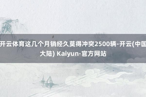 开云体育这几个月销经久莫得冲突2500辆-开云(中国大陆) Kaiyun·官方网站