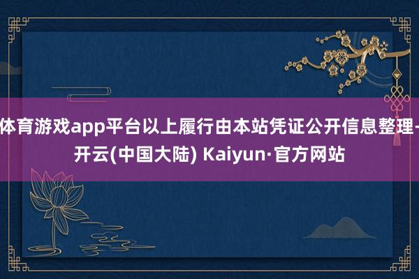 体育游戏app平台以上履行由本站凭证公开信息整理-开云(中国大陆) Kaiyun·官方网站