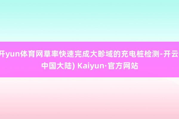 开yun体育网草率快速完成大畛域的充电桩检测-开云(中国大陆) Kaiyun·官方网站