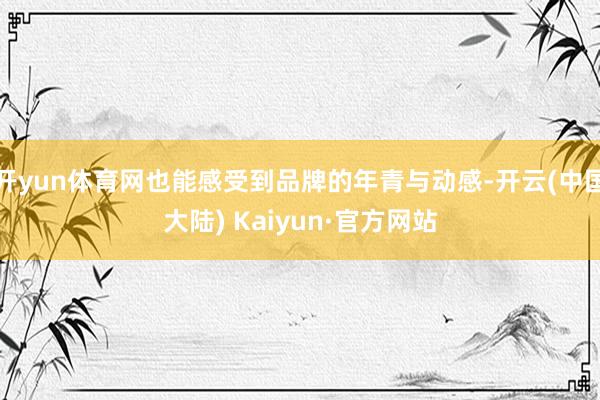 开yun体育网也能感受到品牌的年青与动感-开云(中国大陆) Kaiyun·官方网站