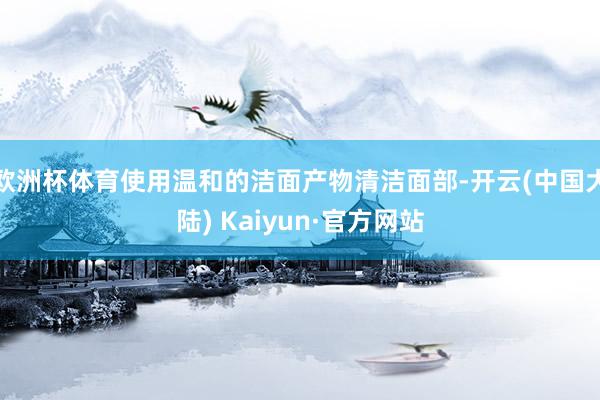 欧洲杯体育使用温和的洁面产物清洁面部-开云(中国大陆) Kaiyun·官方网站