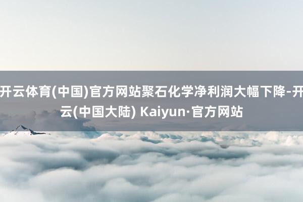 开云体育(中国)官方网站聚石化学净利润大幅下降-开云(中国大陆) Kaiyun·官方网站