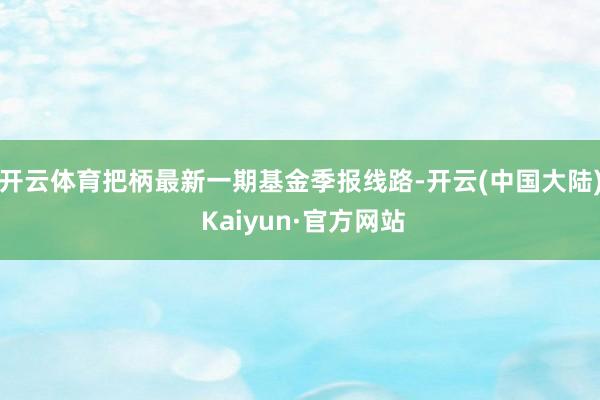 开云体育把柄最新一期基金季报线路-开云(中国大陆) Kaiyun·官方网站