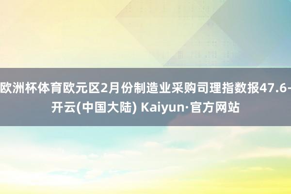 欧洲杯体育欧元区2月份制造业采购司理指数报47.6-开云(中国大陆) Kaiyun·官方网站